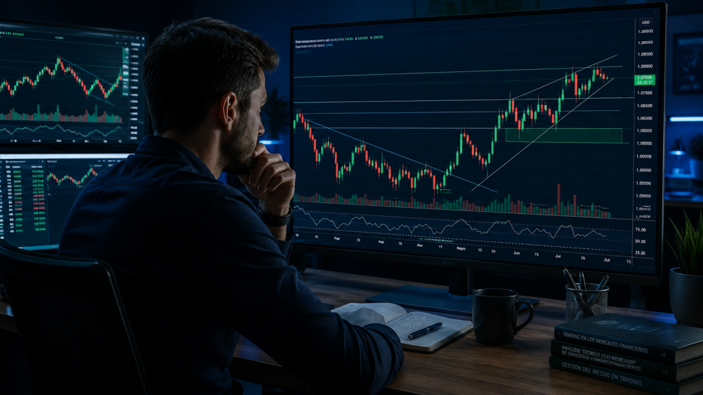 Como leer un grafico de trading en Forex con velas japonesas, tendencias, soportes y resistencias