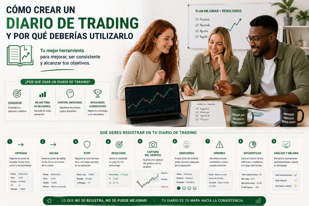 Diario de trading para registrar y analizar operaciones