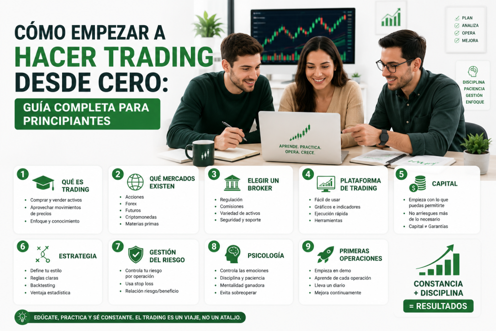 Cómo empezar a hacer trading desde cero con análisis de gráficos y gestión del riesgo