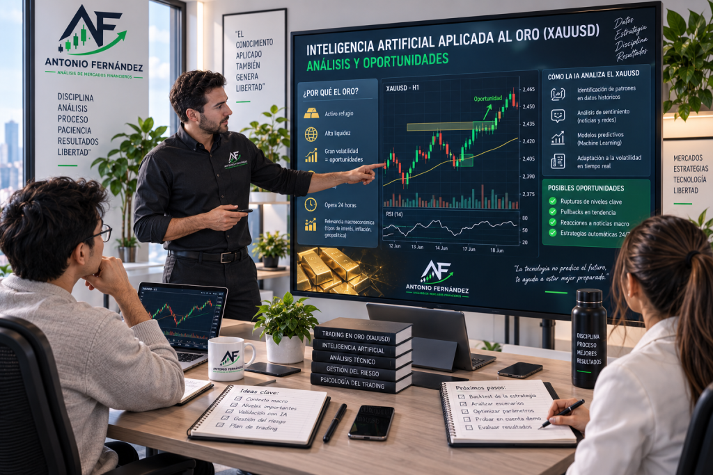 Inteligencia artificial en oro y XAUUSD para analizar el mercado del oro