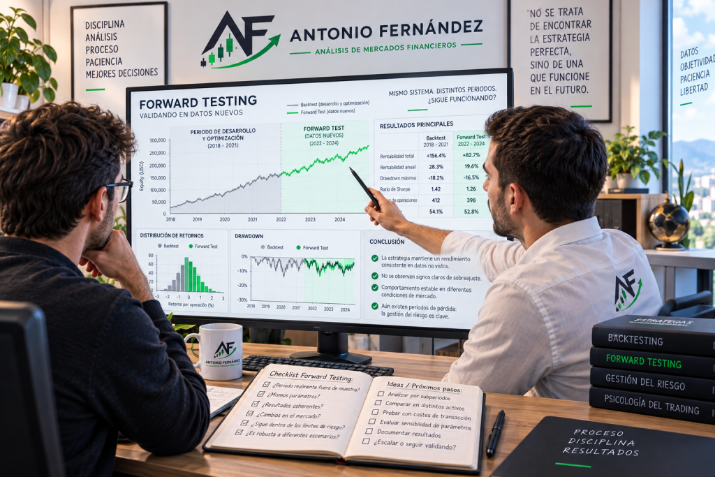 Forward testing de una estrategia de trading con datos nuevos
