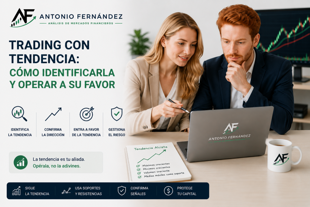 Trading con tendencia para identificar tendencias alcistas y bajistas