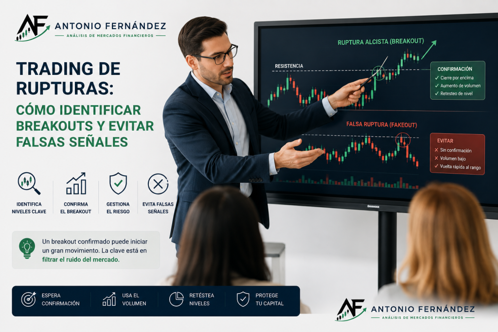 Trading de rupturas para identificar breakouts y evitar falsas señales